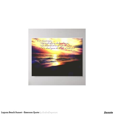 Laguna Beach Sunset - Emerson Quote Posters | Zazzle