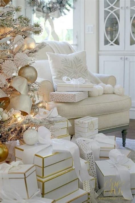 Decoración de navidad en blanco 24 Ideas que te encantarán