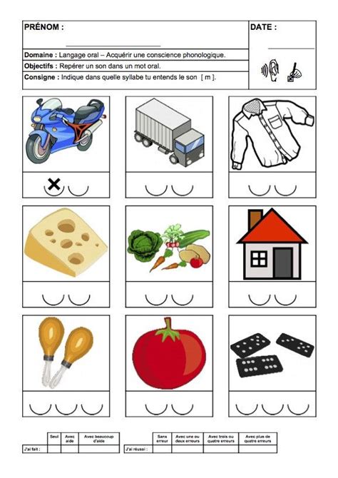 Le son M Fiches sons phonologie GS maître françois en 2022 Cahier