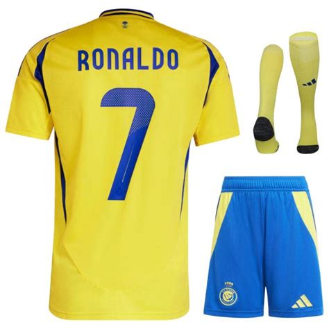 Al Nassr Ronaldo Home Childrens Kit Jersey 2024 2025