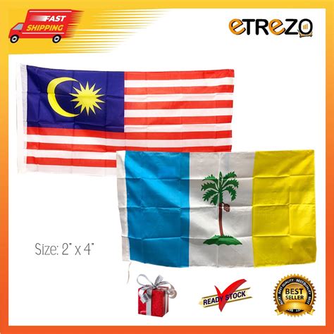 Bendera Malaysia Bendera Penang Flag 2 X 4 Ready Stock Shopee