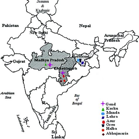 Tribal Map Of India