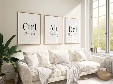 Ctrl Alt Del Printable Wall Art Motivational Decor For Office Home