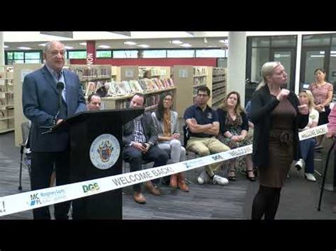 County Executive Marc Elrich Comments From Reopening Of Potomac Branch