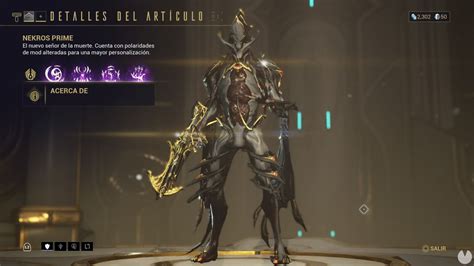 Warframe Nekros Prime C Mo Conseguirlo Planos Requisitos Y Estad Sticas