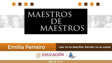 Emilia Ferreiro Maestros De Maestros Youtube