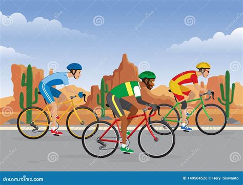 Bicycle Race Vector Silhouettes 51451746
