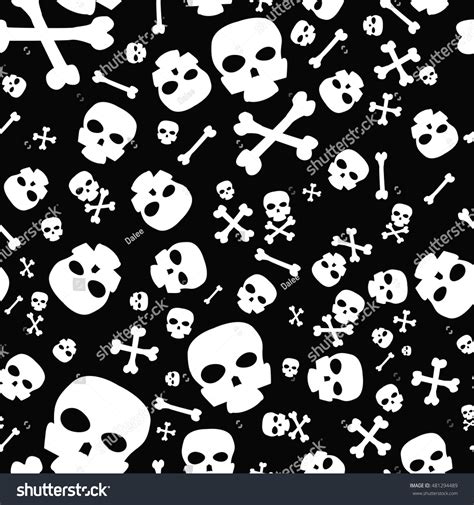 Seamless Skull Pattern Vector Illustration Stock Vector Royalty Free