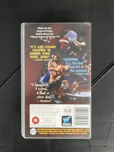 Wwe Wwf Three Faces Of Foley Vhs Rare Mick Foley Mankind Dude Love