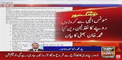 Muhammad Khan Bhatti Reveals Financial Dealings With Elahi