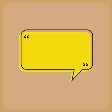 Premium Vector Yellow Speech Bubble Vector