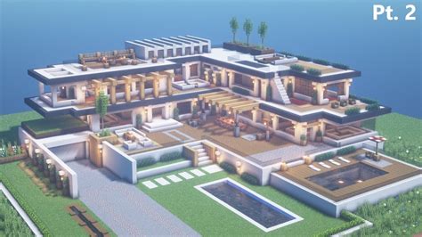 Minecraft Modern Mega Mansion Tutorial Pt Architecture Build