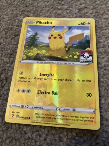 Pokémon Card Pikachu Prize Stamped Holo 049203 Ebay