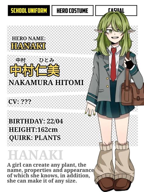 Nakanura Hitomi Bnha Oc Girl Hero Costumes Bnha Oc Hero Costume