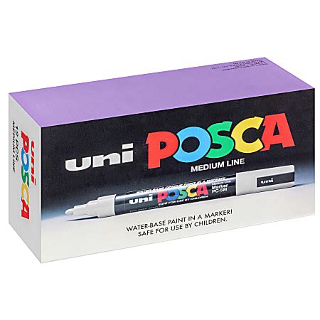 Sanford Uni Posca Water Based Paint Markers Medium Point White Pack Of