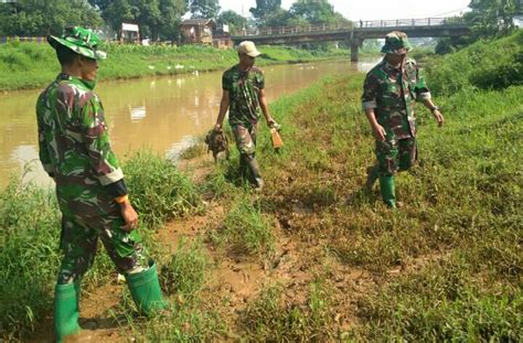 Satgas Citarum Sektor 21 03 Lakukan Pembersihan Sampah Berserakan Di