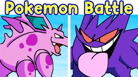 Friday Night Funkin Pokemon Intro Battle Gengar Vs Nidorino Fnf Mod