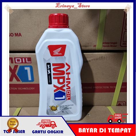 Jual ORIGINAL Oli MPX1 MPX 1 AHM Oil Mesin Motor 1 Liter 1L PERDUS 1