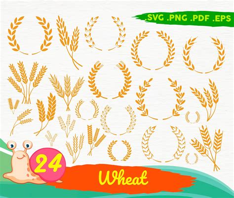 Wheat Svg Bundle Wheat Svg Grain Svg Wheat Clipart Wheat Cut Files