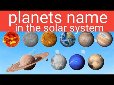 Planets Name Solar System Our Solar System Planetary System