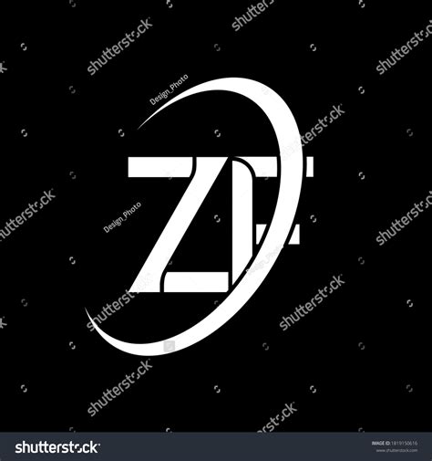 Zf Logo Z F Design White Stock Vector Royalty Free