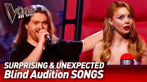 The Most Unexpected Song Choices In The Blind Audition Of The Voice The Voice 10 Years Youtube