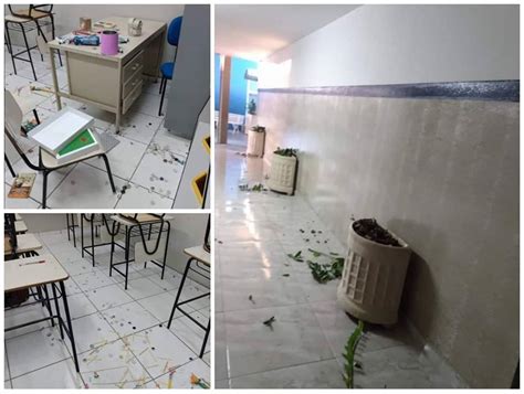 Escola Alvo De Vandalismo Em Novo Horizonte Alta Tens O