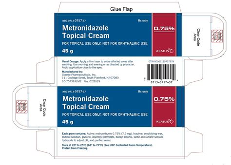 Metronidazole Cream - FDA prescribing information, side effects and uses