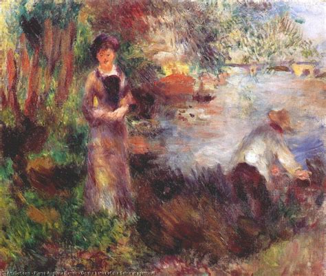 Oil Painting Replica On The Banks Of The Seine At Agenteuil By