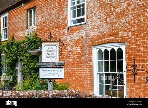 Sign At The Entrance To Jane Austens House Museum In The Village Of