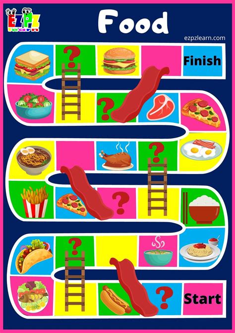 Food Slides and Ladders Game - Ezpzlearn.com