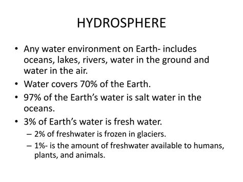 Ppt Hydrosphere Powerpoint Presentation Free Download Id 2282458