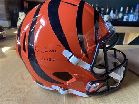 Jamarr Chase Signed Full Sized Authentic Helmet Sports Collectibles