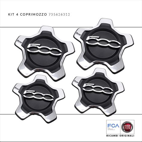 Kit 4 Coppette Coprimozzo Fiat 500X 735626312 Emporio Tecnologico