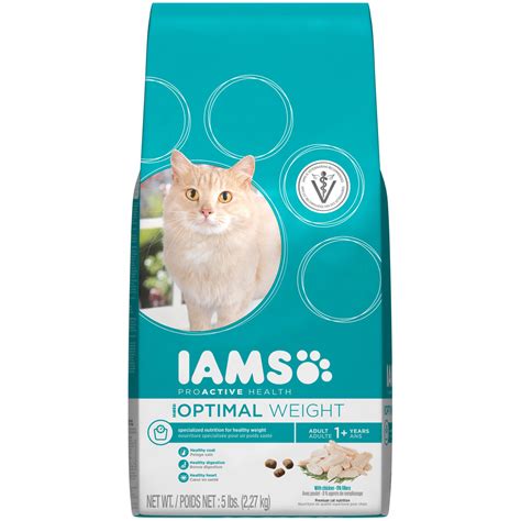 Iams Proactive Health Adult Optimal Weight Dry Cat Food 5 Lb