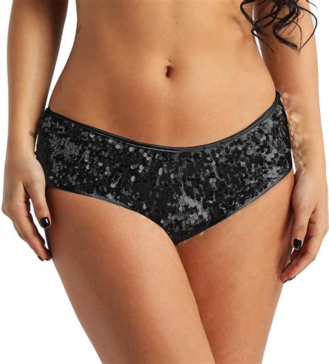 DPois Damen Hotpants Pailletten Slips Shorts Strings Tangas Frauen