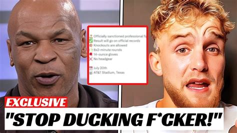 JUST NOW Mike Tyson Calls Out Jake Paul For Ducking Fight Conditions