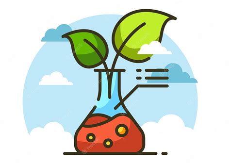 Diseño De Ilustración De Prueba De Adn De Hoja Diseño De Concepto De Ecología Vector Premium