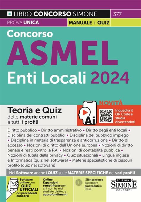 Manuale Concorso Asmel Per Enti Locali Edizioni Simone