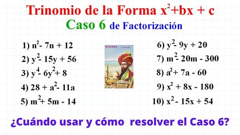 Como Resolver El Caso De Factorizaci N Trinomio De La Forma X Bx