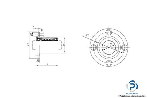 YTP LMEF 40 UU FLANGE LINEAR BALL BUSHING Platinum International