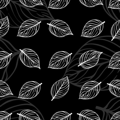 Premium Vector Abstract Doodle Leaves Seamless Pattern Design