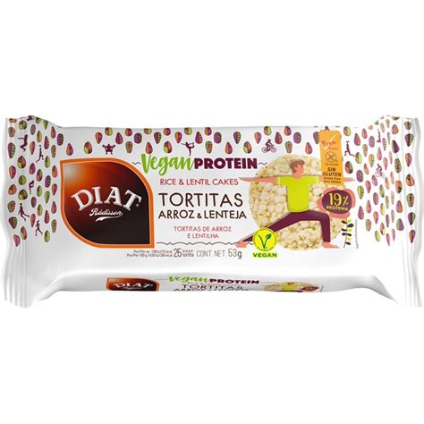 DIAT RADISSON Vegan Protein Tortitas De Arroz Y Lentejas Sin Gluten