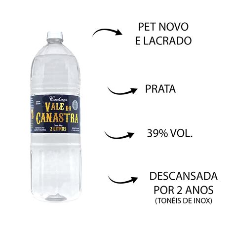 CACHAÇA VALE DA CANASTRA 2 LITROS PRATA PURA