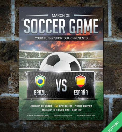 Soccer Poster Templates Free Psd Ai Word Indesign Downloads