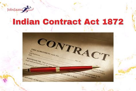 Indian Contract Act 1872 Law Of Contract Act MCQs JobsJaano