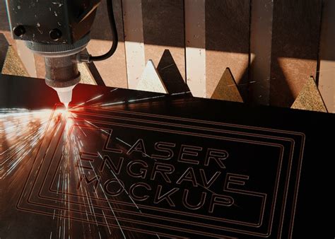 Premium Psd Engraving Laser On Metal Surface