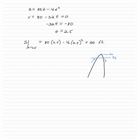 If A Ball Is Thrown Vertically Upward With A Velocity Of 80 Ft S