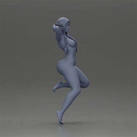 D Printable Naked Woman Pose Showcasing Confidence And Playful Charm By Dgeschaft Miniatures