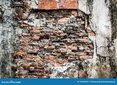 Textura De La Rotura Las Paredes De Ladrillo Viejas Dentro Imagen De